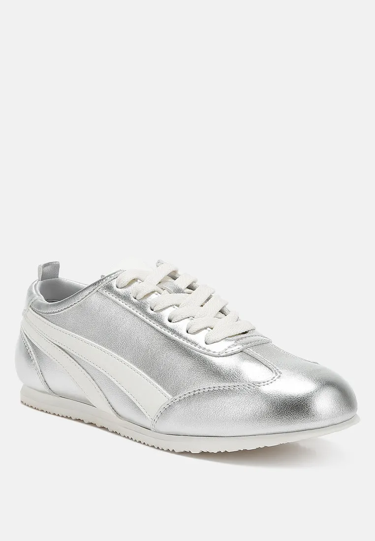 Montek Metallic Lace-Up Sneakers