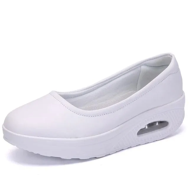 Nurse Walking Shoes For Women Height Increase Slip-ons