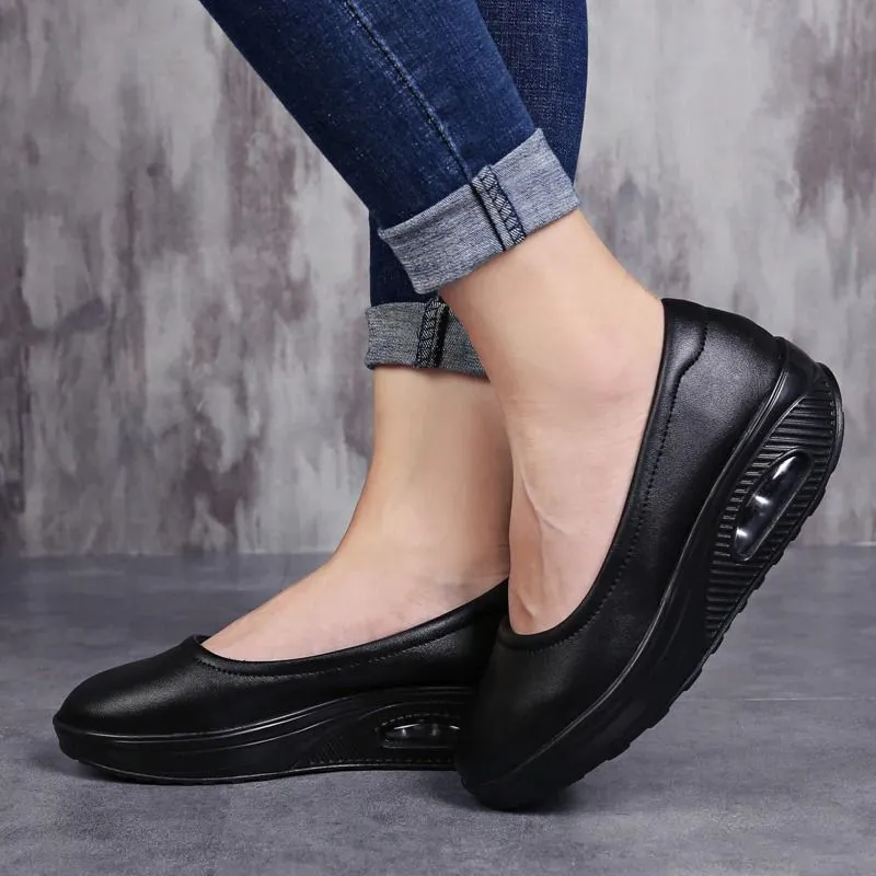 Nurse Walking Shoes For Women Height Increase Slip-ons