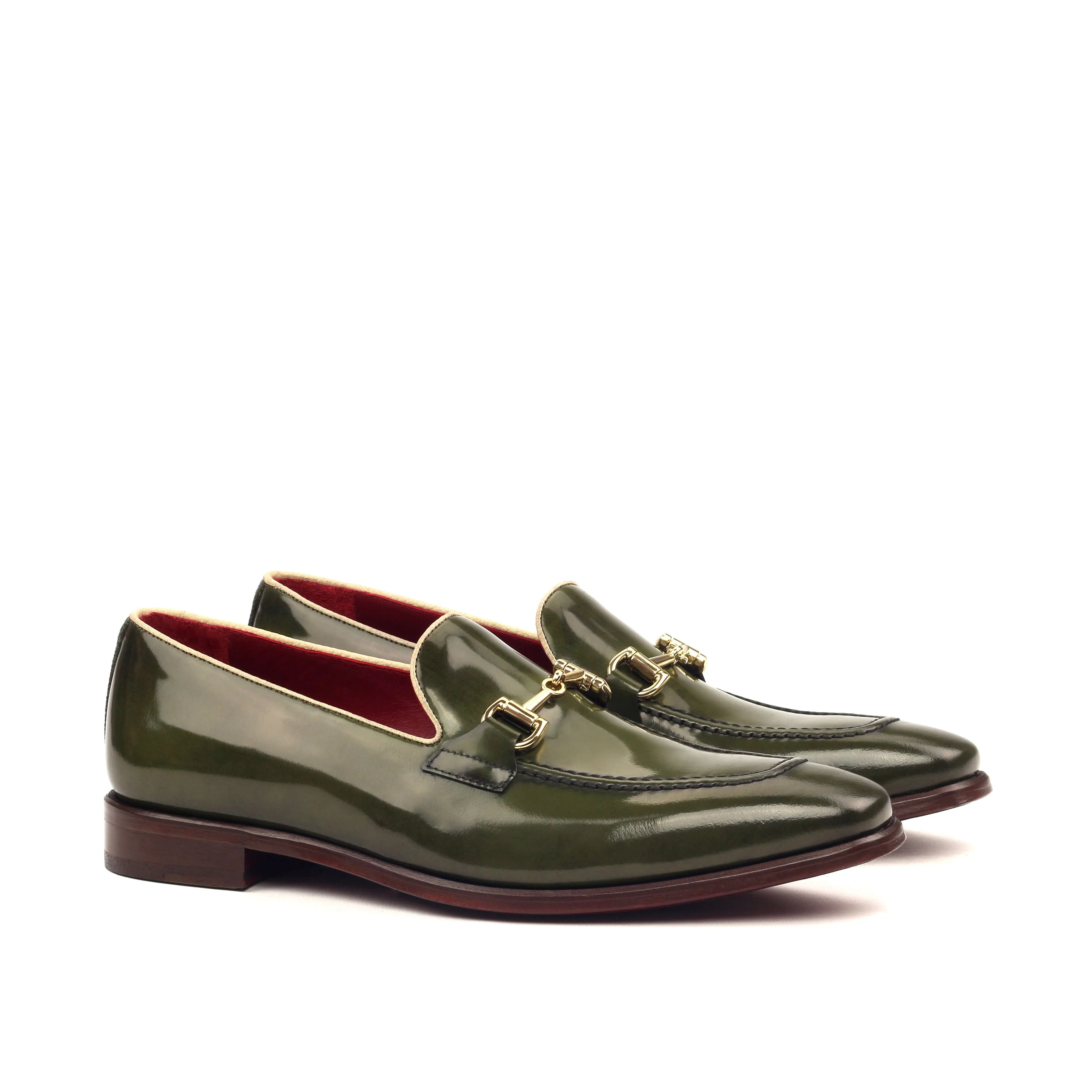 OG Loafer Bit - Green Polished Calf - Camo Flannel