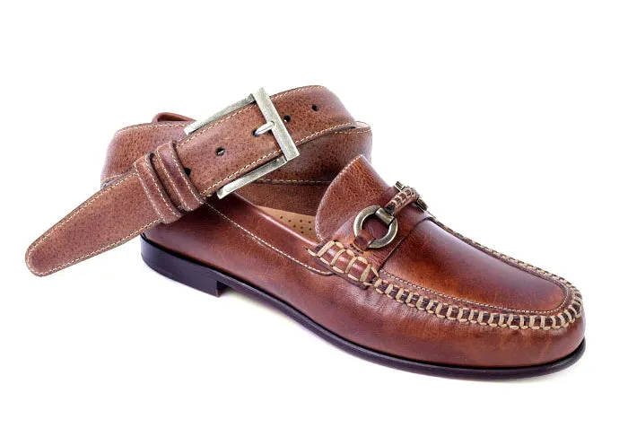 Old Row Saddle Leather Horse Bit Loafers - Cigar