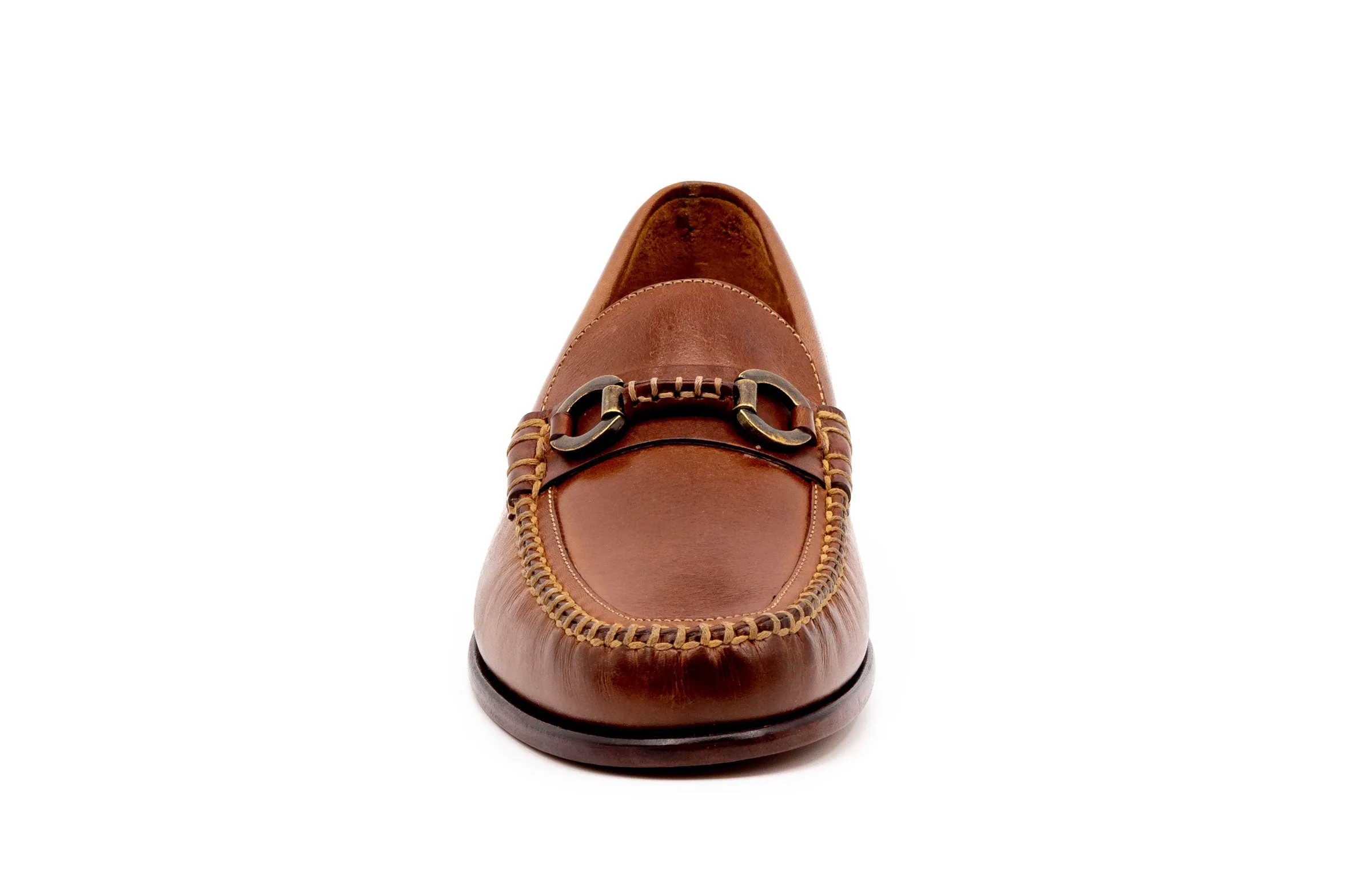 Old Row Saddle Leather Horse Bit Loafers - Cigar