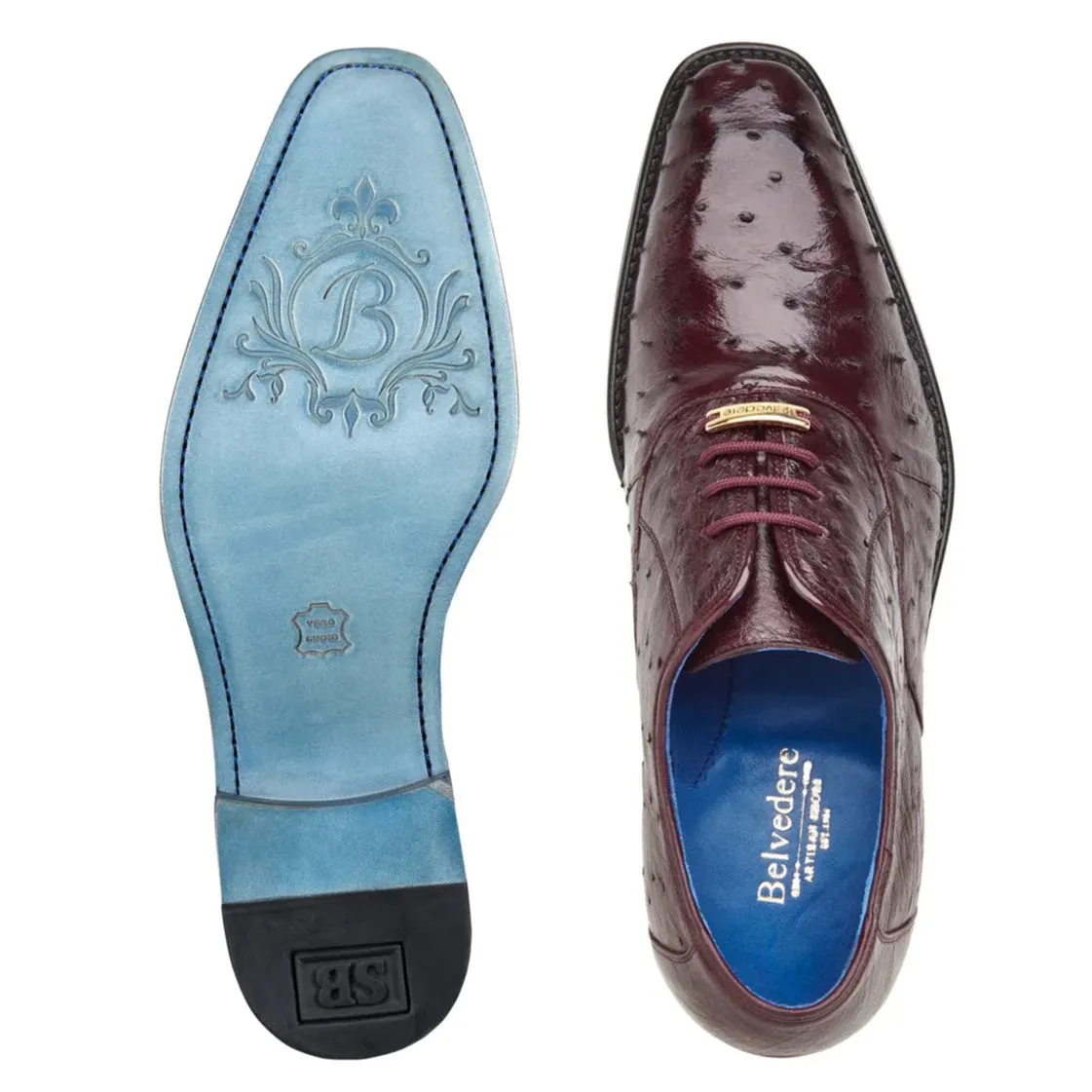 Orlando Ostrich Oxford by Belvedere