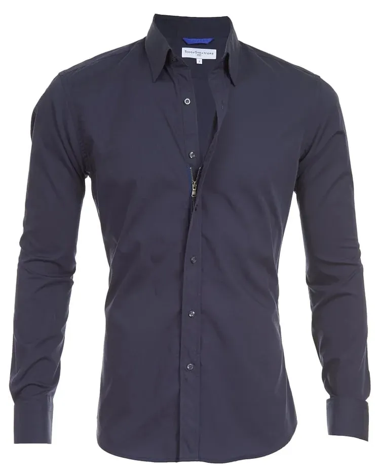 Oxford Stretch Zip Shirt