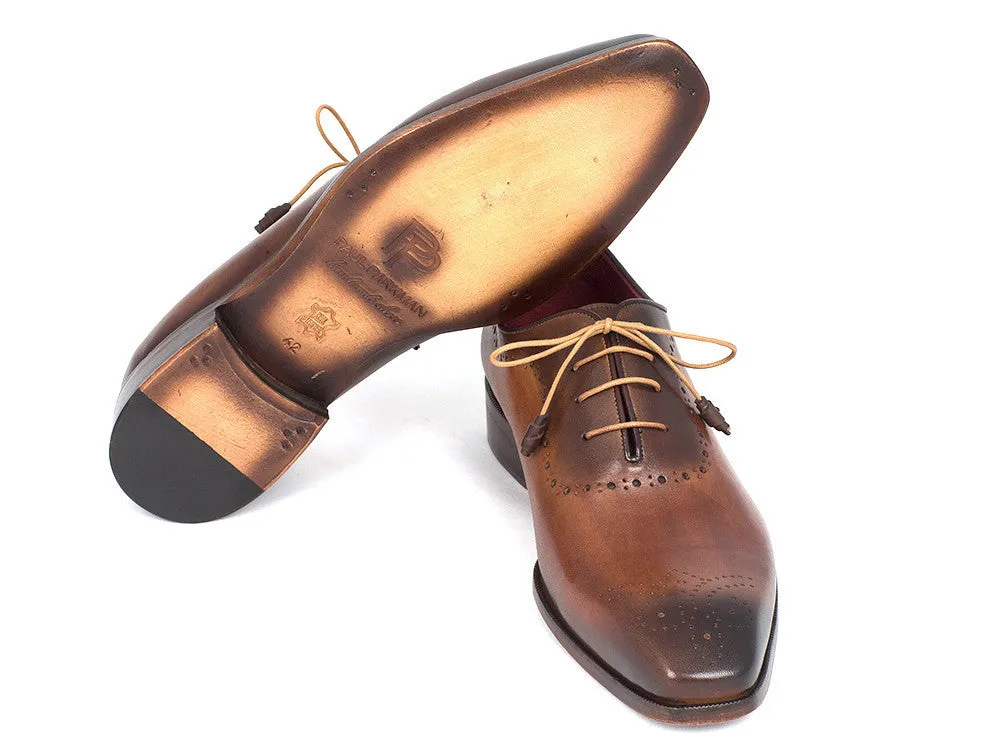 Paul Parkman Brown & Camel Hand-Painted Oxfords