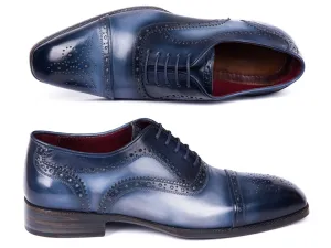 Paul Parkman Men's Blue & Navy Cap Toe Oxfords