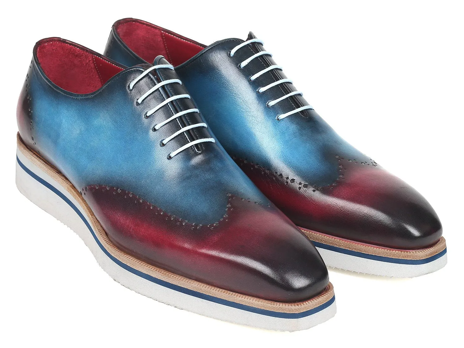 Paul Parkman Men's Blue & Purple Wingtip Oxfords