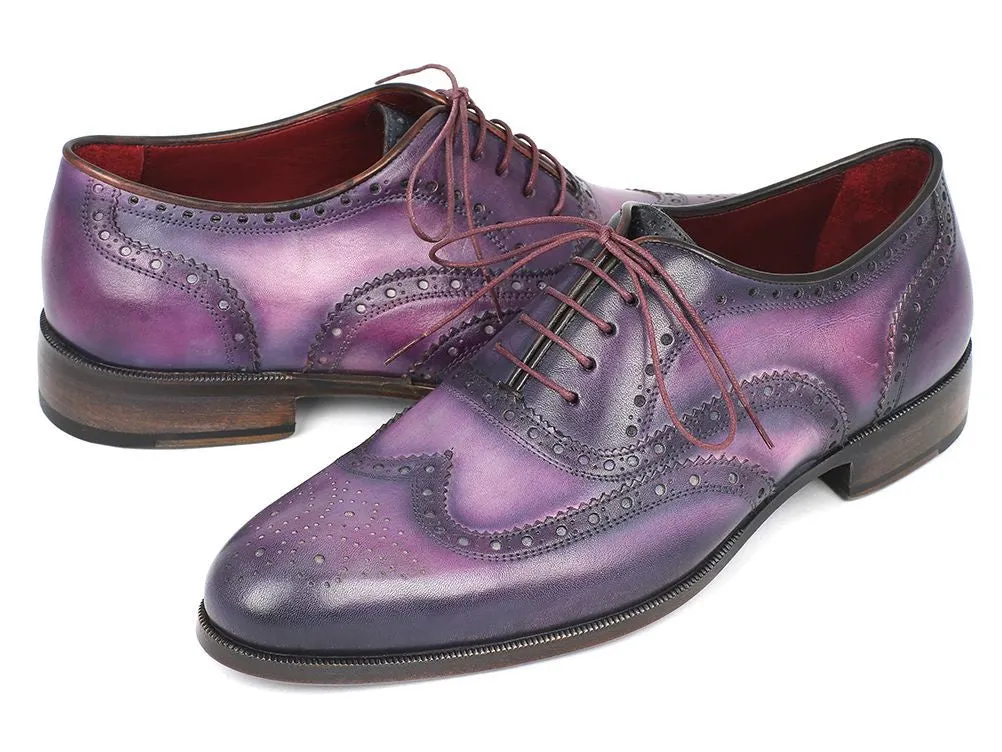 Paul Parkman Purple & Navy Wingtip Oxfords