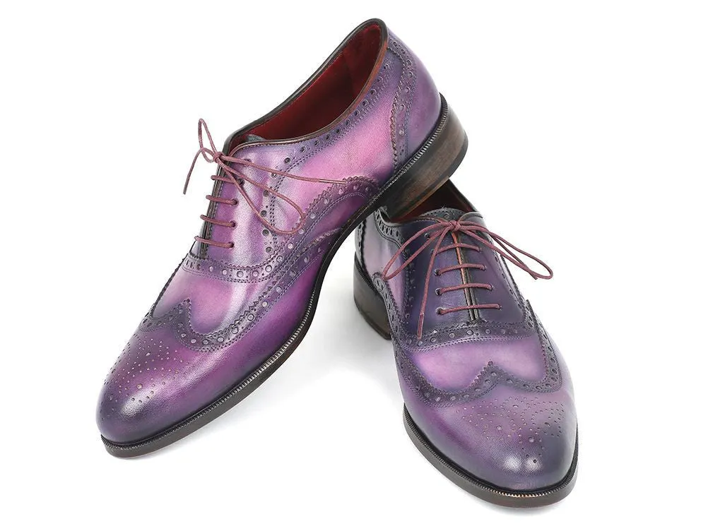 Paul Parkman Purple & Navy Wingtip Oxfords