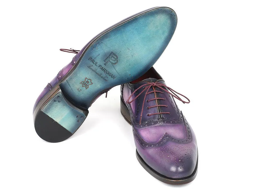 Paul Parkman Purple & Navy Wingtip Oxfords