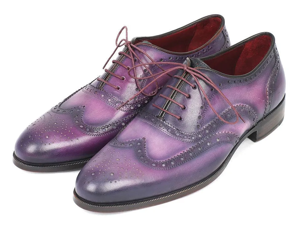 Paul Parkman Purple & Navy Wingtip Oxfords