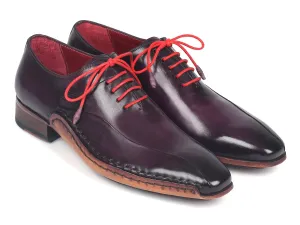 Paul Parkman Purple Leather Oxfords - Handmade