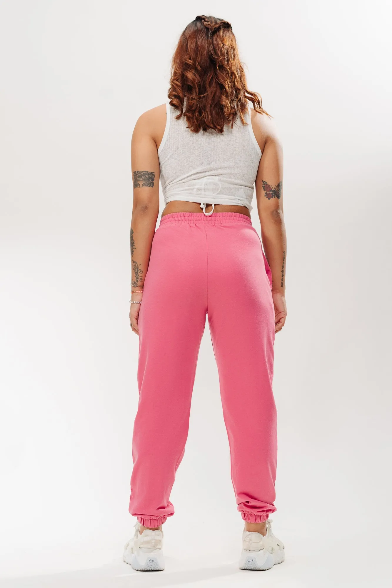 Pink Cotton Joggers