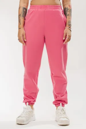 Pink Cotton Joggers