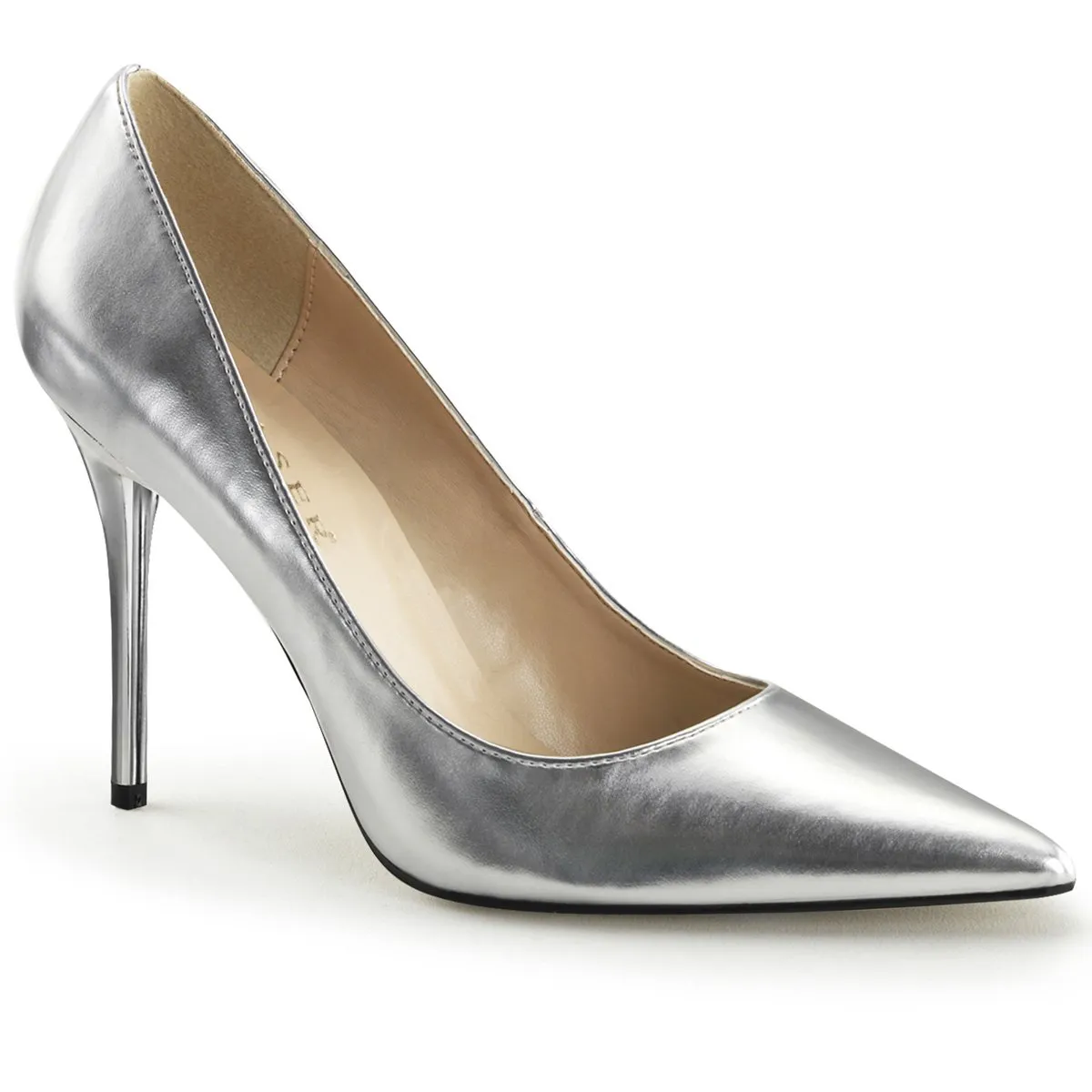 Pleaser Classique-20-Silver-Size 9-Clearance