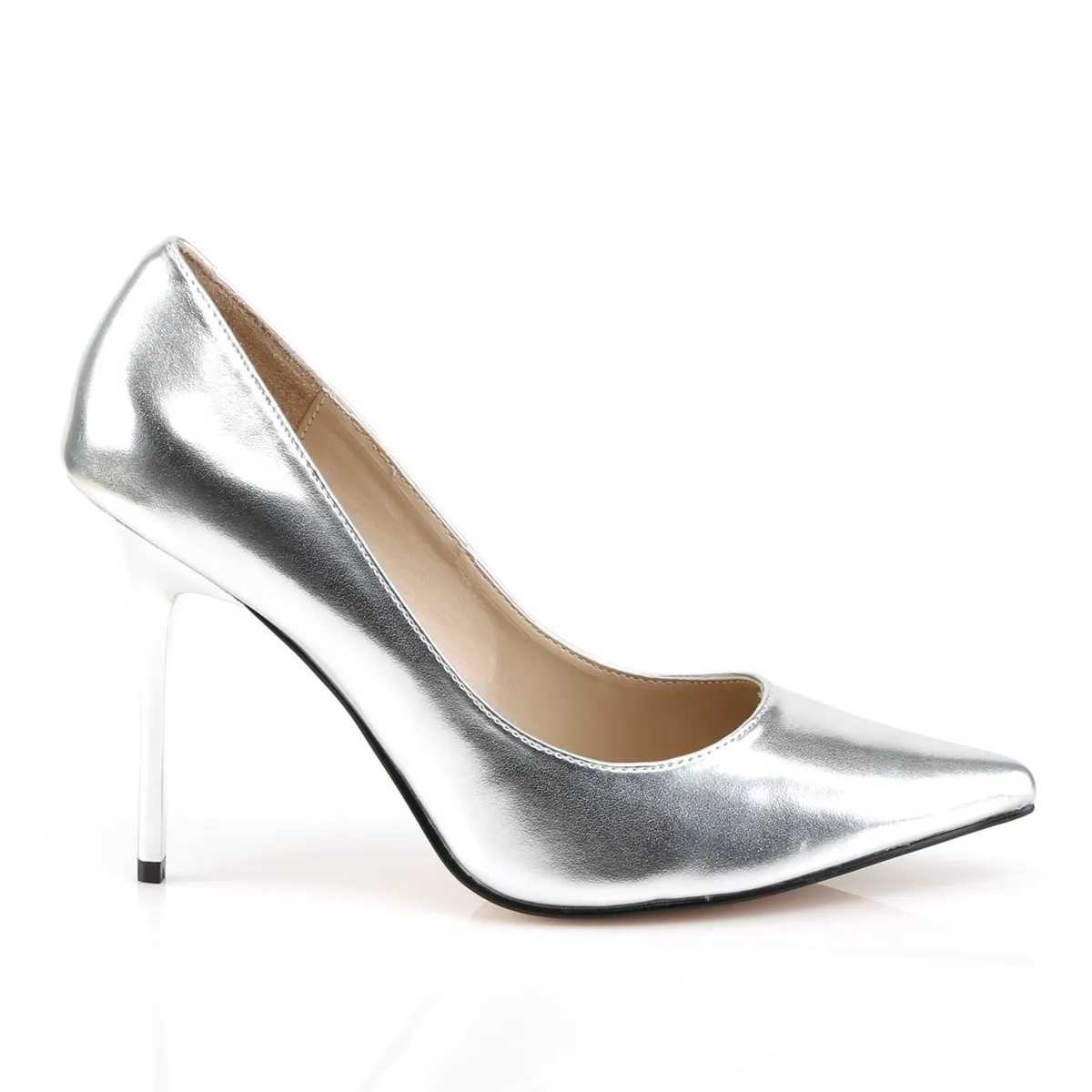 Pleaser Classique-20-Silver-Size 9-Clearance