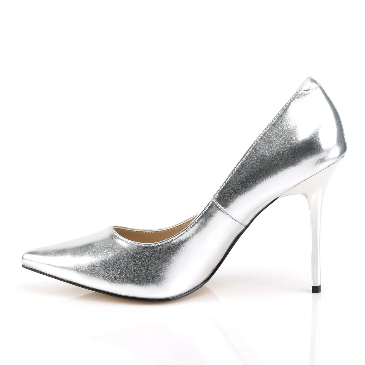 Pleaser Classique-20-Silver-Size 9-Clearance