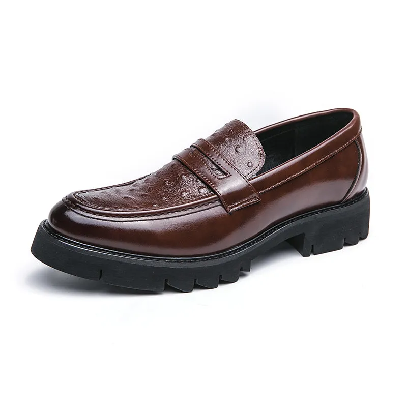 Premium Men's Penny Loafers Formal Business Slip On Loafers Leather Shoes | 8851