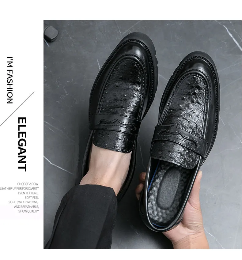 Premium Men's Penny Loafers Formal Business Slip On Loafers Leather Shoes | 8851