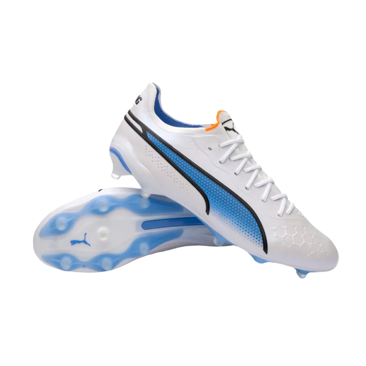 Puma King Ultimate FG/AG White Blue - Goatkits Boots