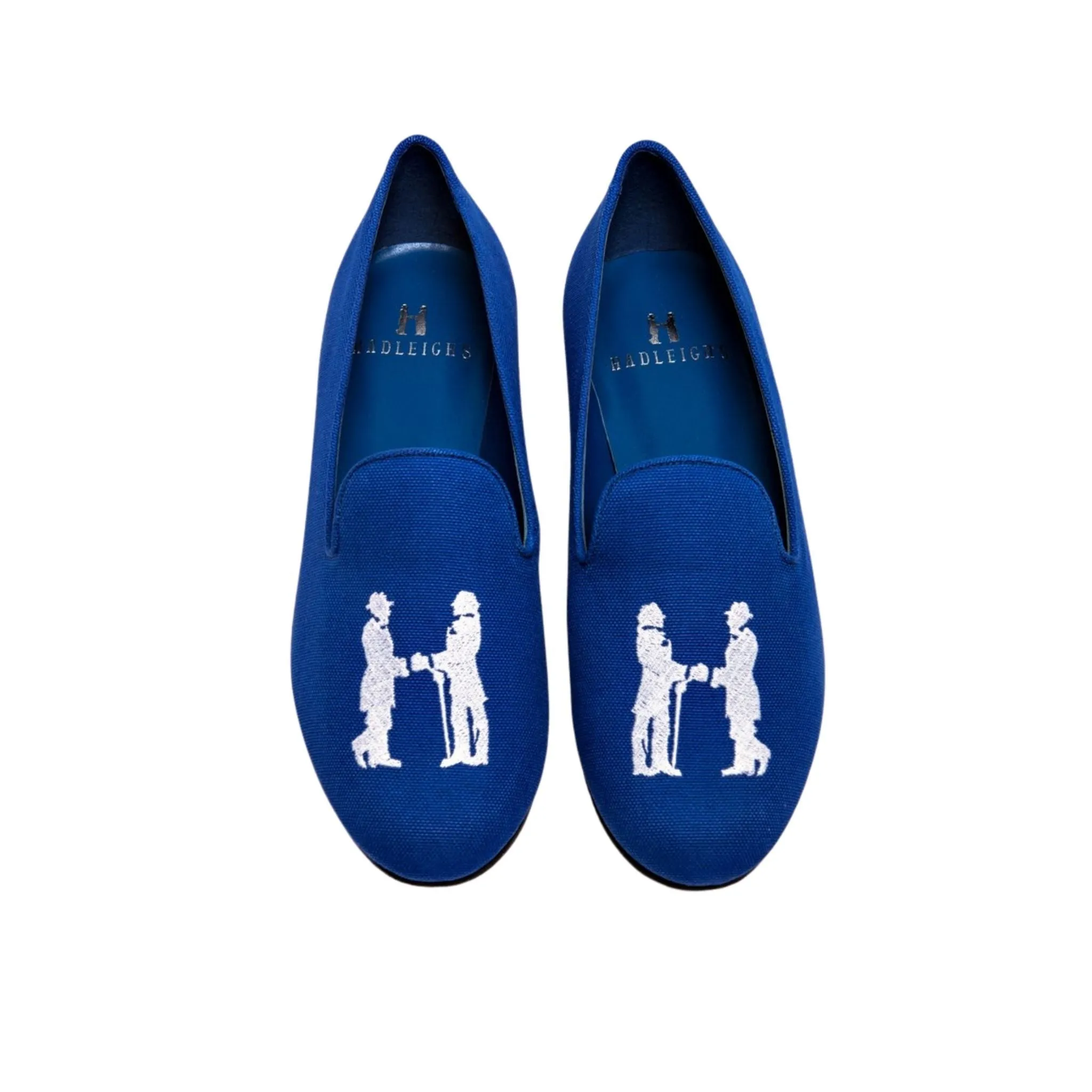 Slipper in Cobalt with White Logo