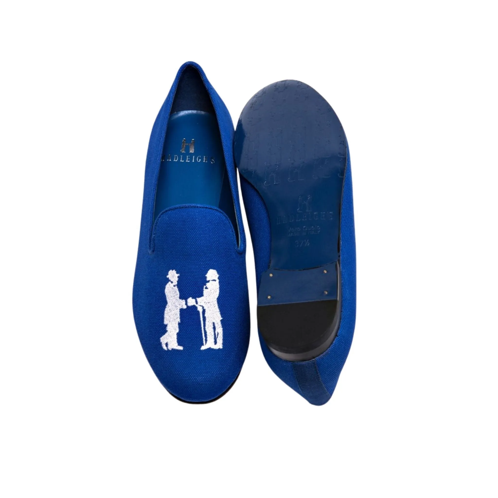 Slipper in Cobalt with White Logo