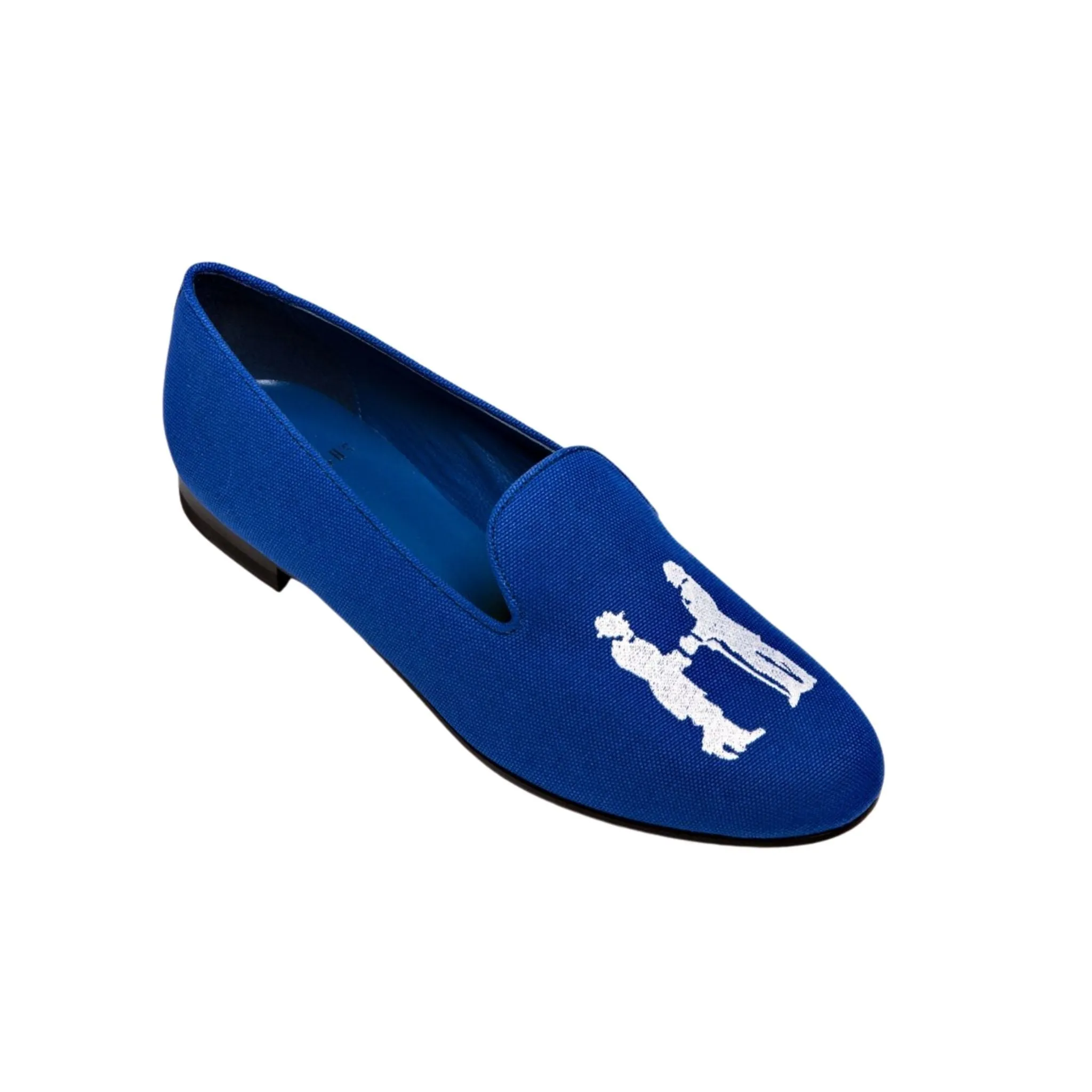 Slipper in Cobalt with White Logo