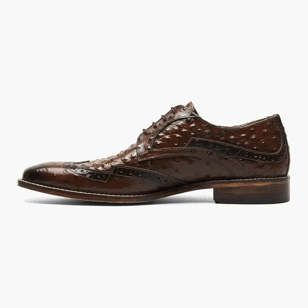 Stacy Adams GENNARO Cognac Wingtip Oxford Shoes