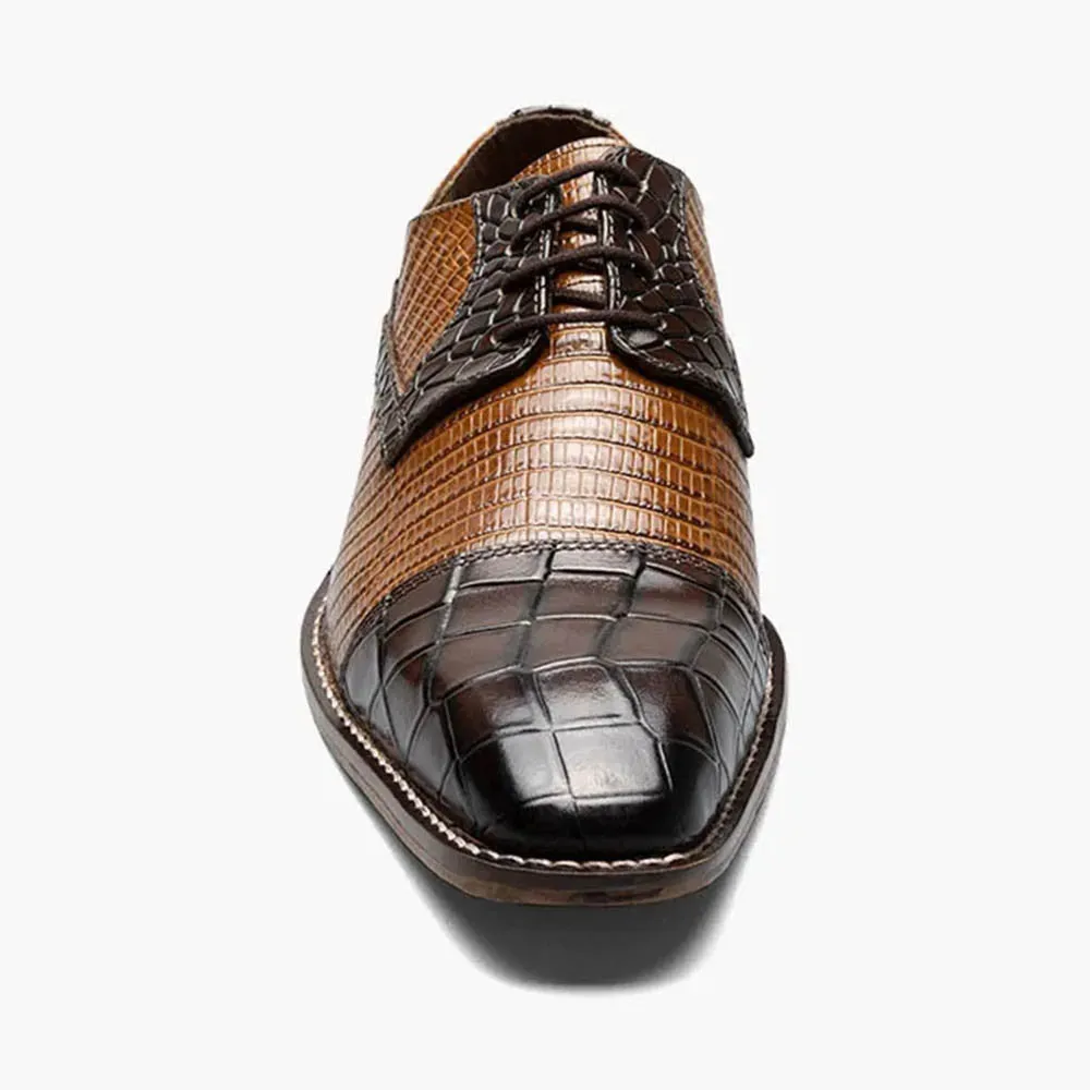 Stacy Adams TEDESCO Brown Multi Cap Toe Oxford Shoes