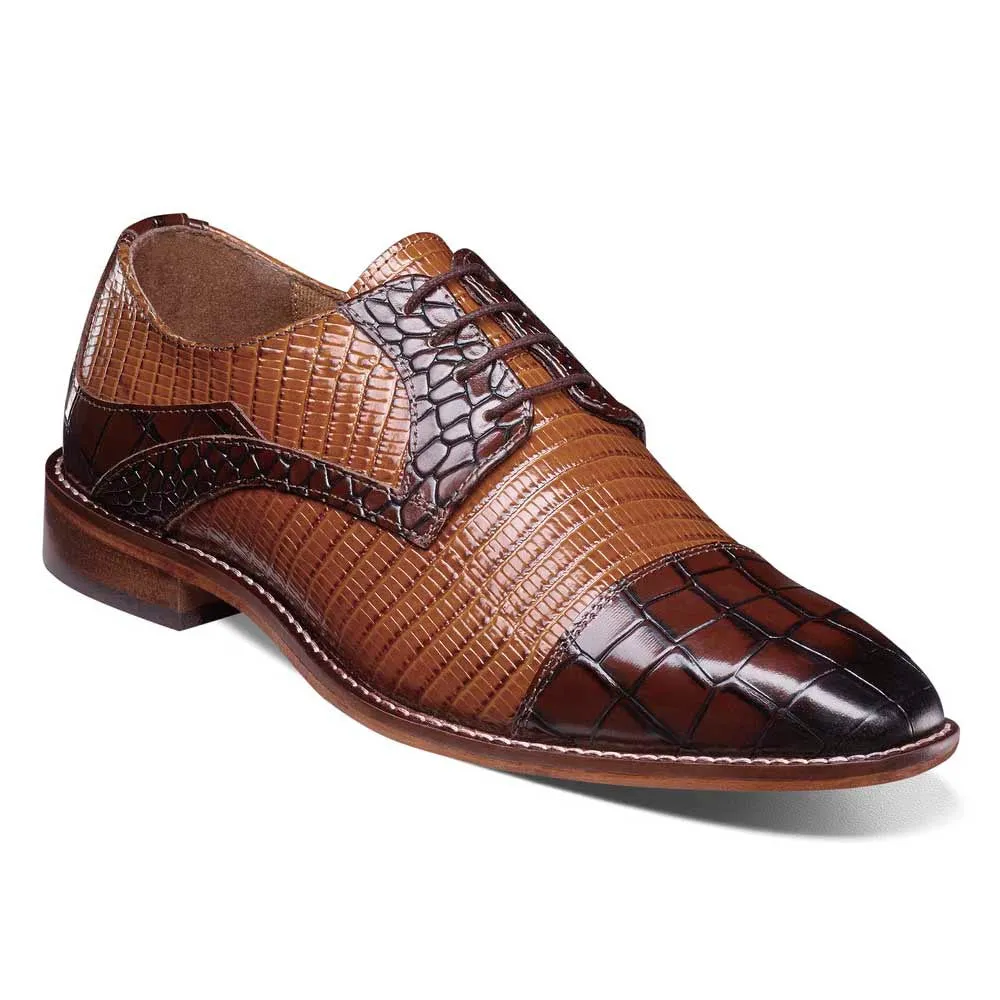 Stacy Adams TEDESCO Brown Multi Cap Toe Oxford Shoes