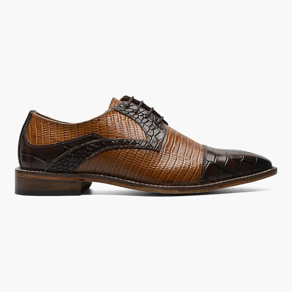 Stacy Adams TEDESCO Brown Multi Cap Toe Oxford Shoes