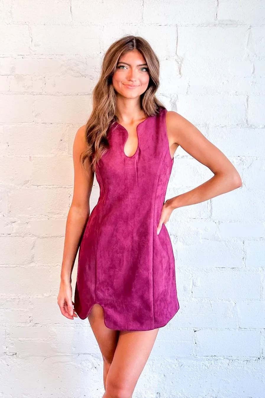 Susie Suede Puzzle Mini Dress