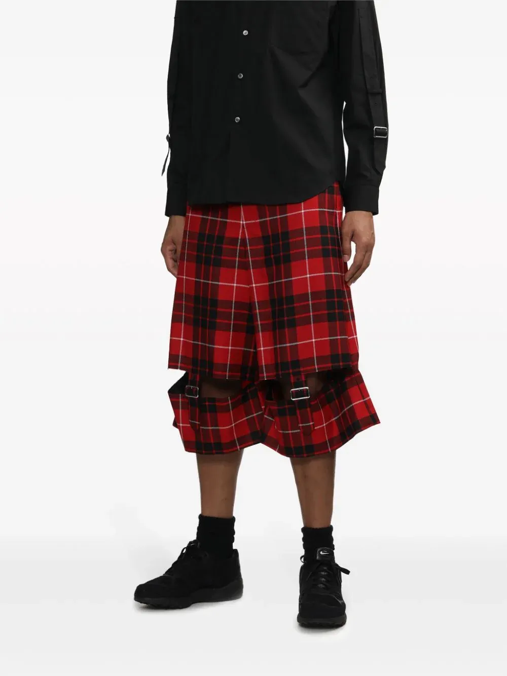 Tartan Check Button Shorts