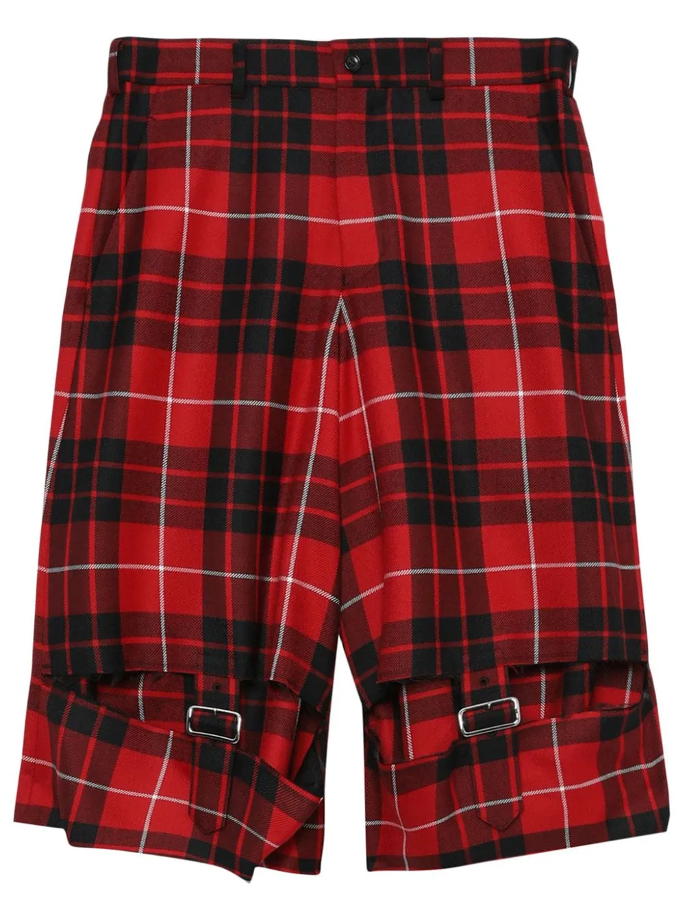 Tartan Check Button Shorts