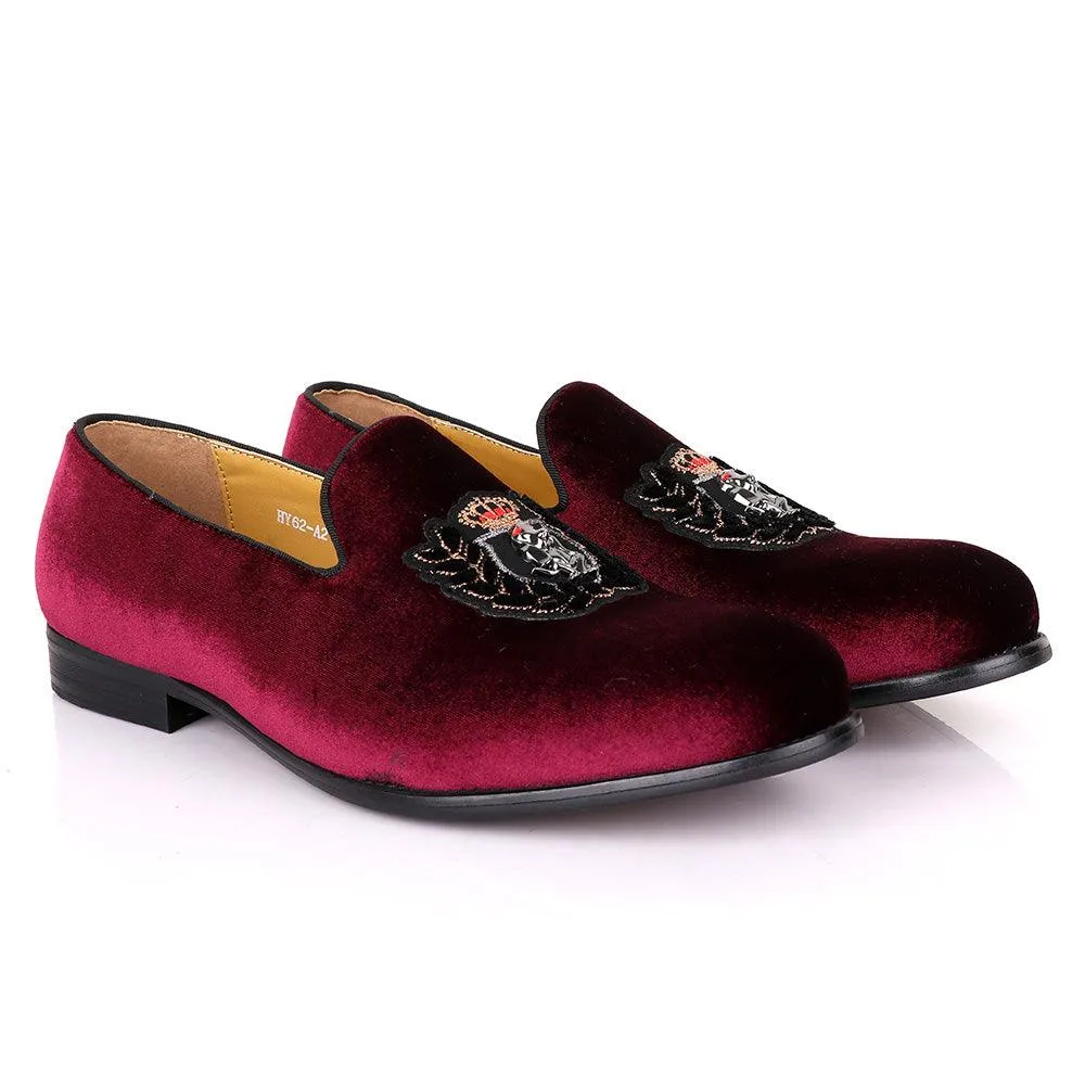 Terry Taylors Exotic Suede Crown Red Shoe