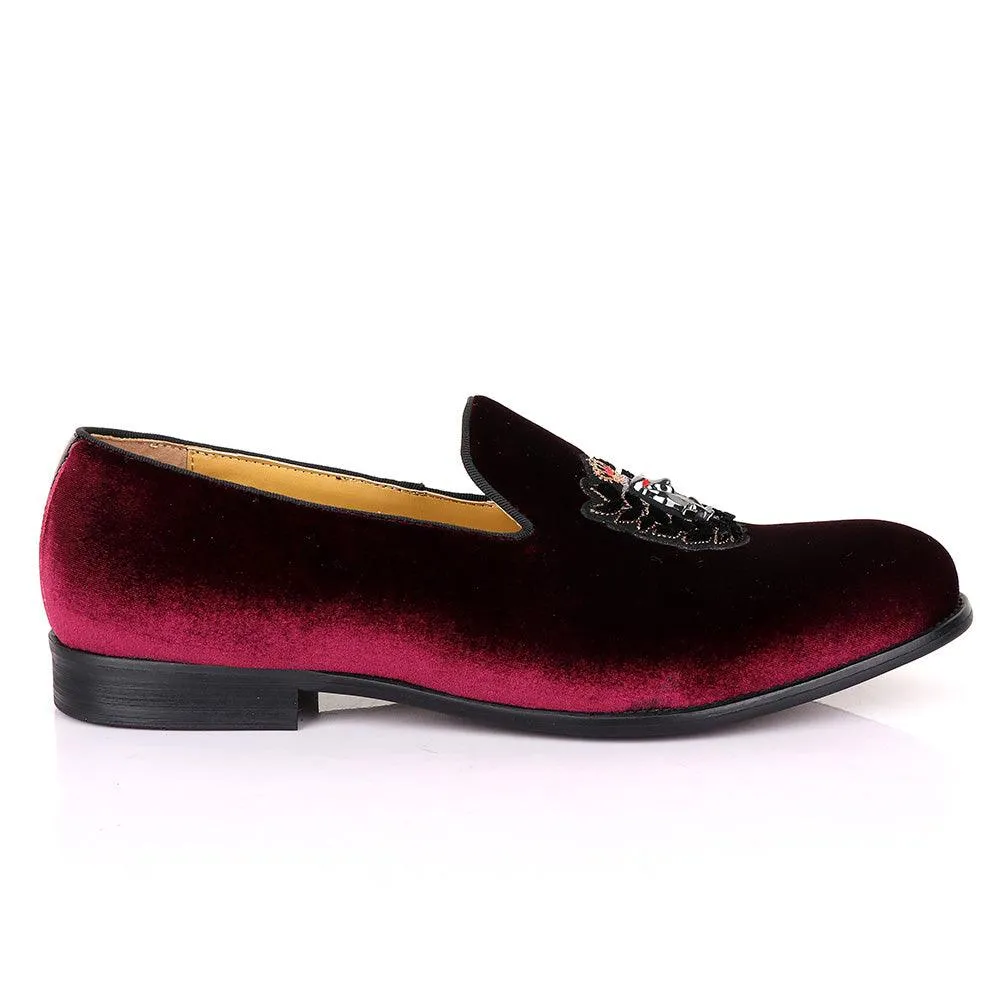 Terry Taylors Exotic Suede Crown Red Shoe