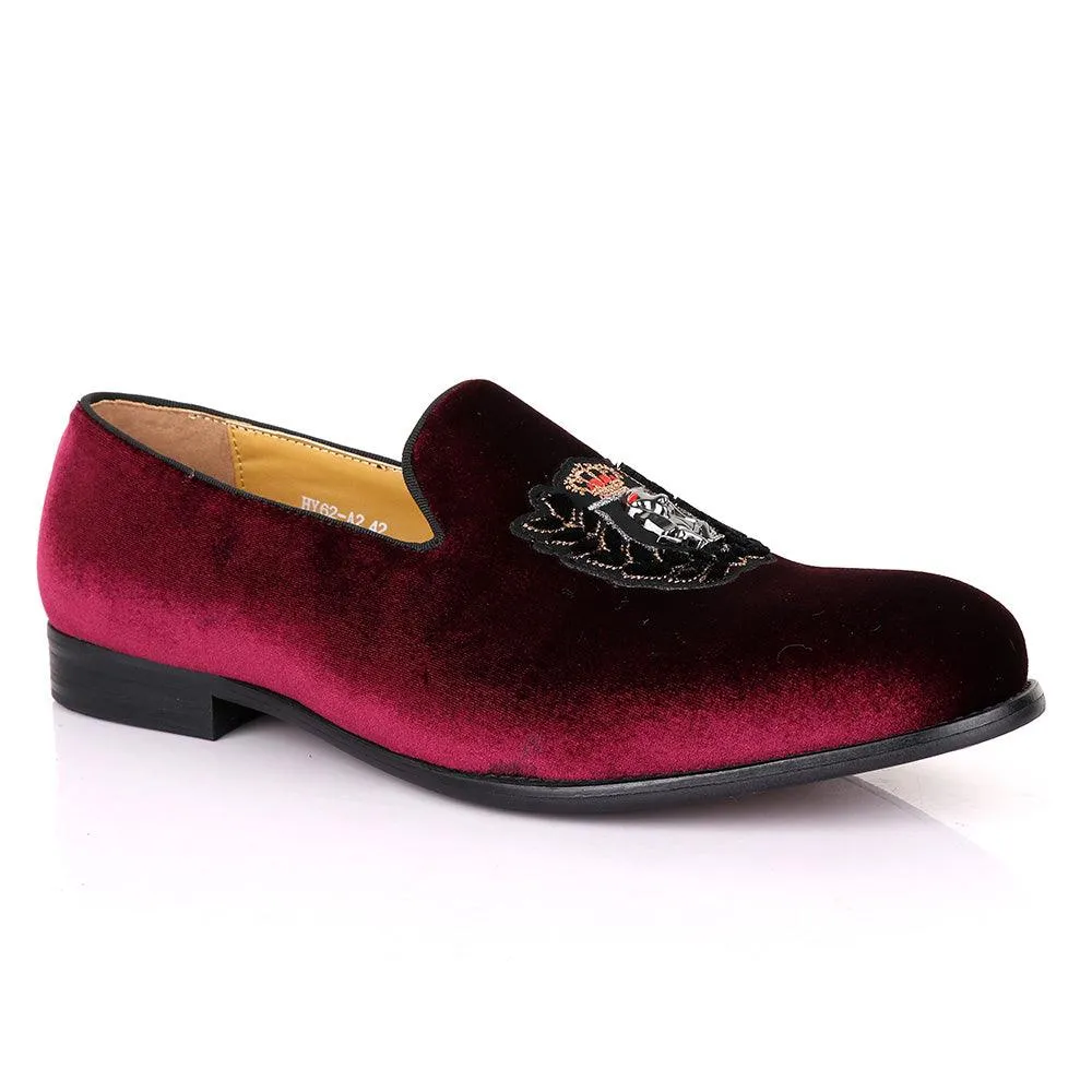 Terry Taylors Exotic Suede Crown Red Shoe