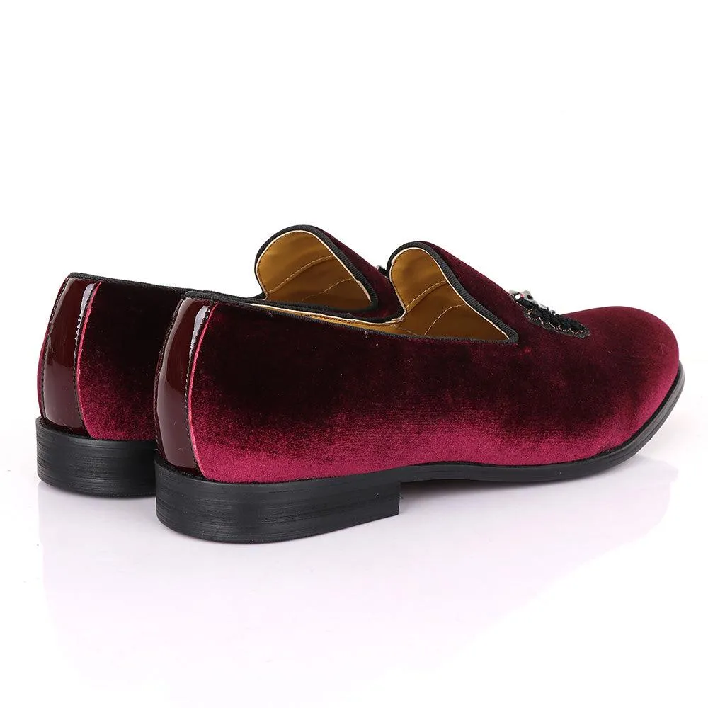 Terry Taylors Exotic Suede Crown Red Shoe