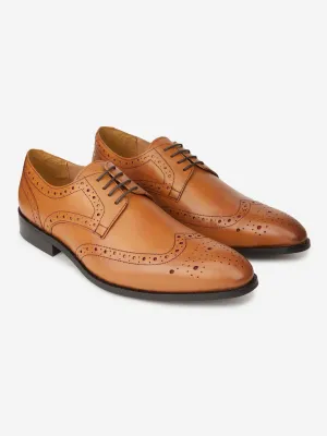 Textured Genuine Leather Formal Oxfords