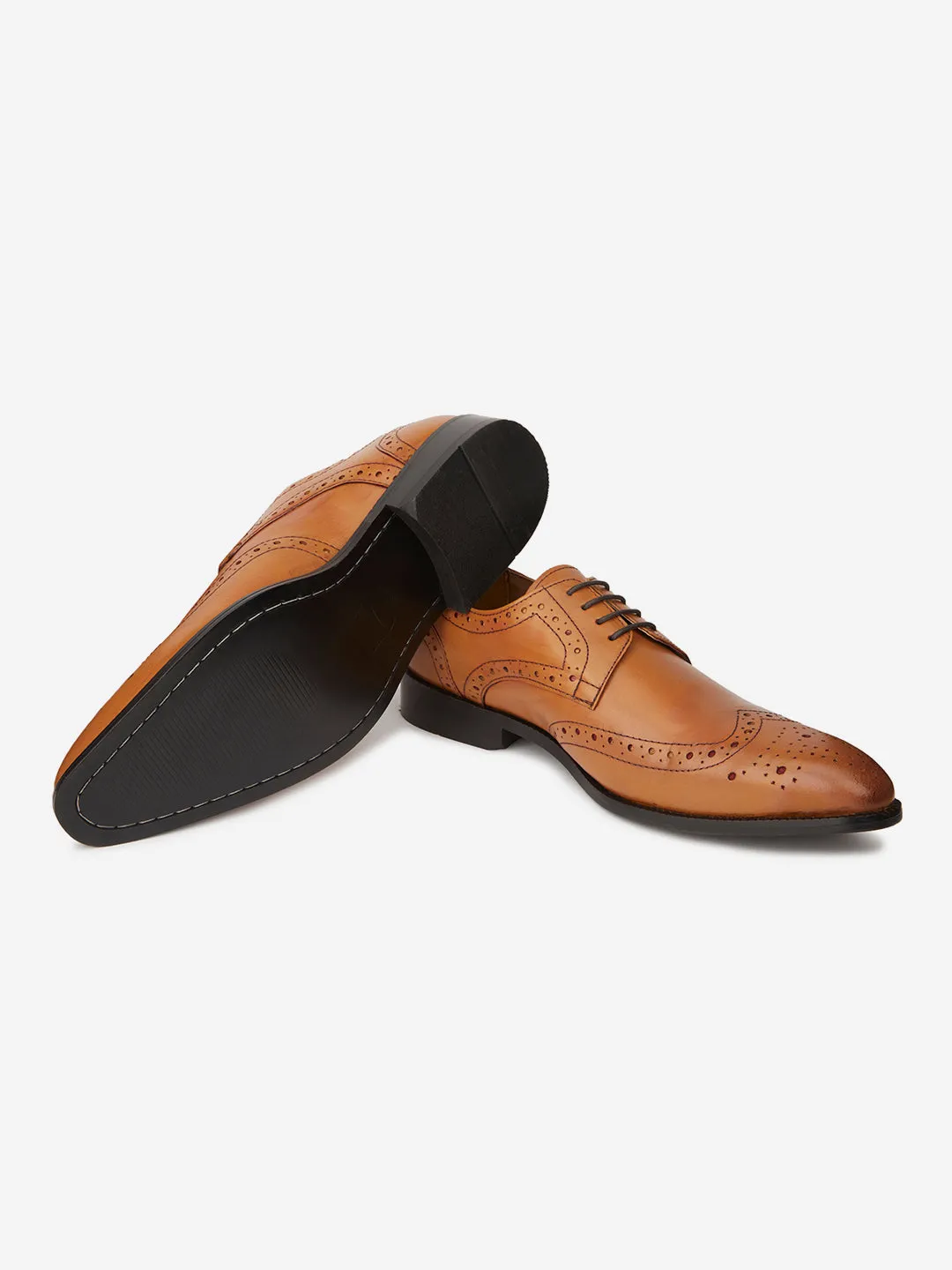 Textured Genuine Leather Formal Oxfords