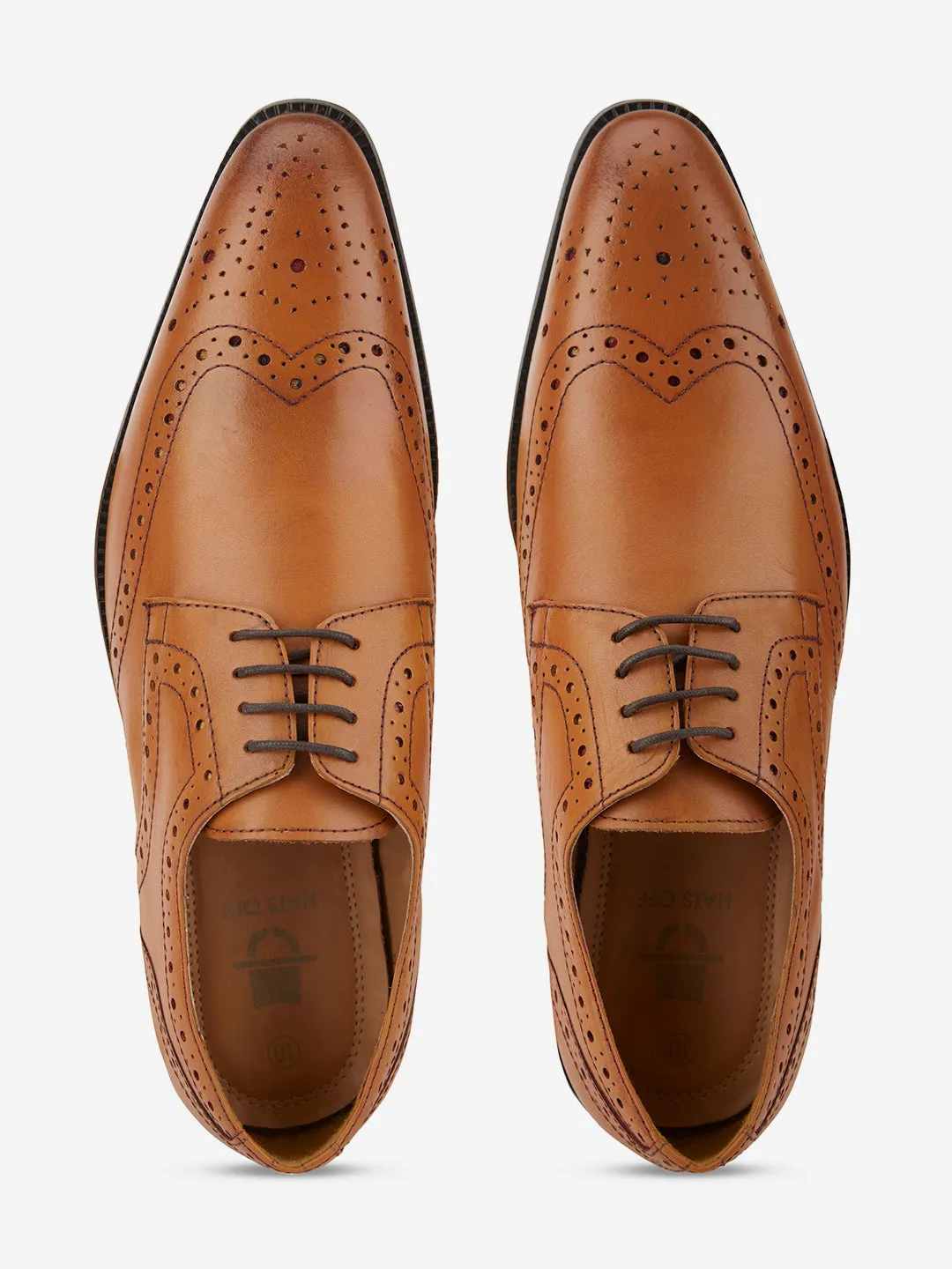 Textured Genuine Leather Formal Oxfords