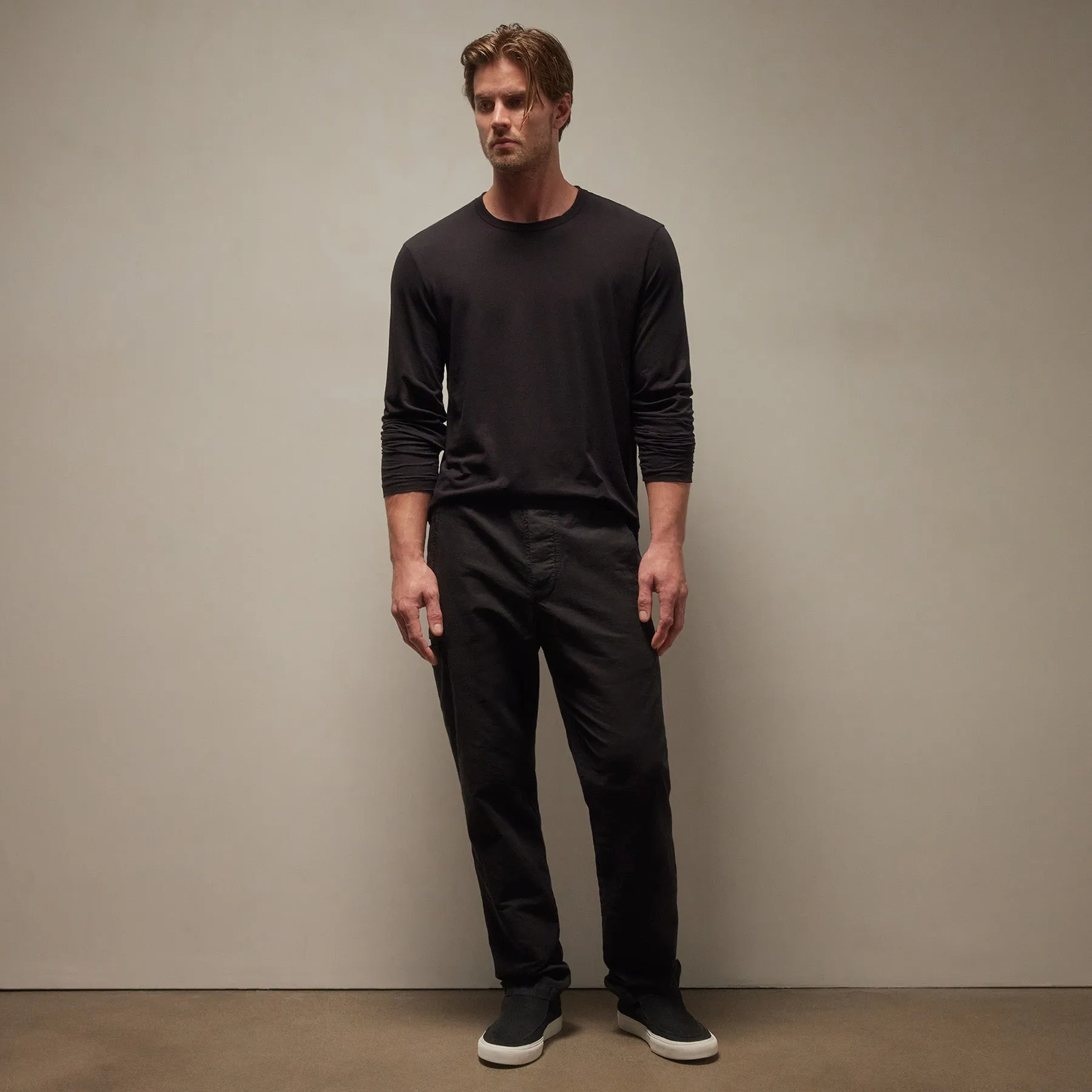 Textured Relaxed Pant - Black