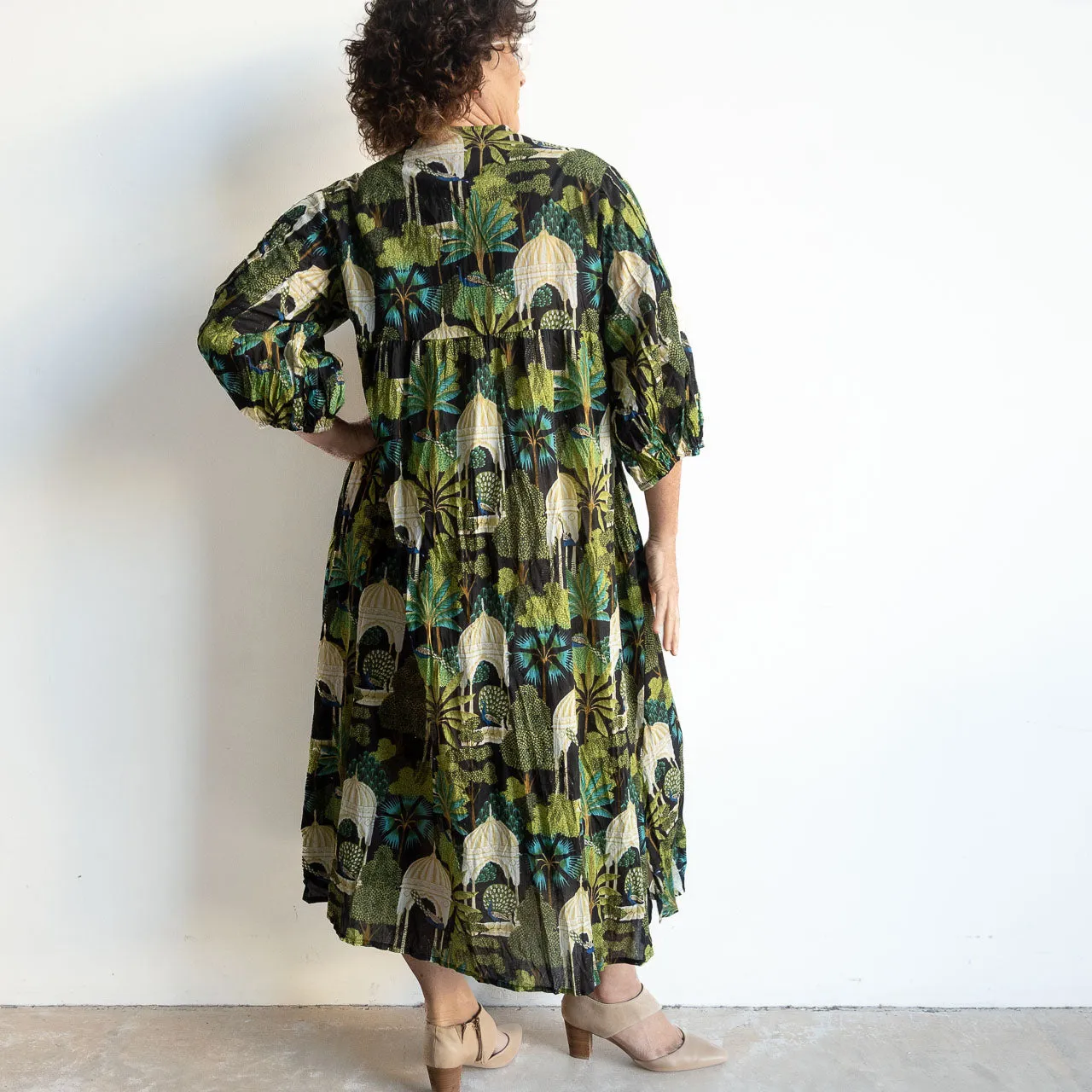 The Wanderer Tunic Dress - Peacock Garden