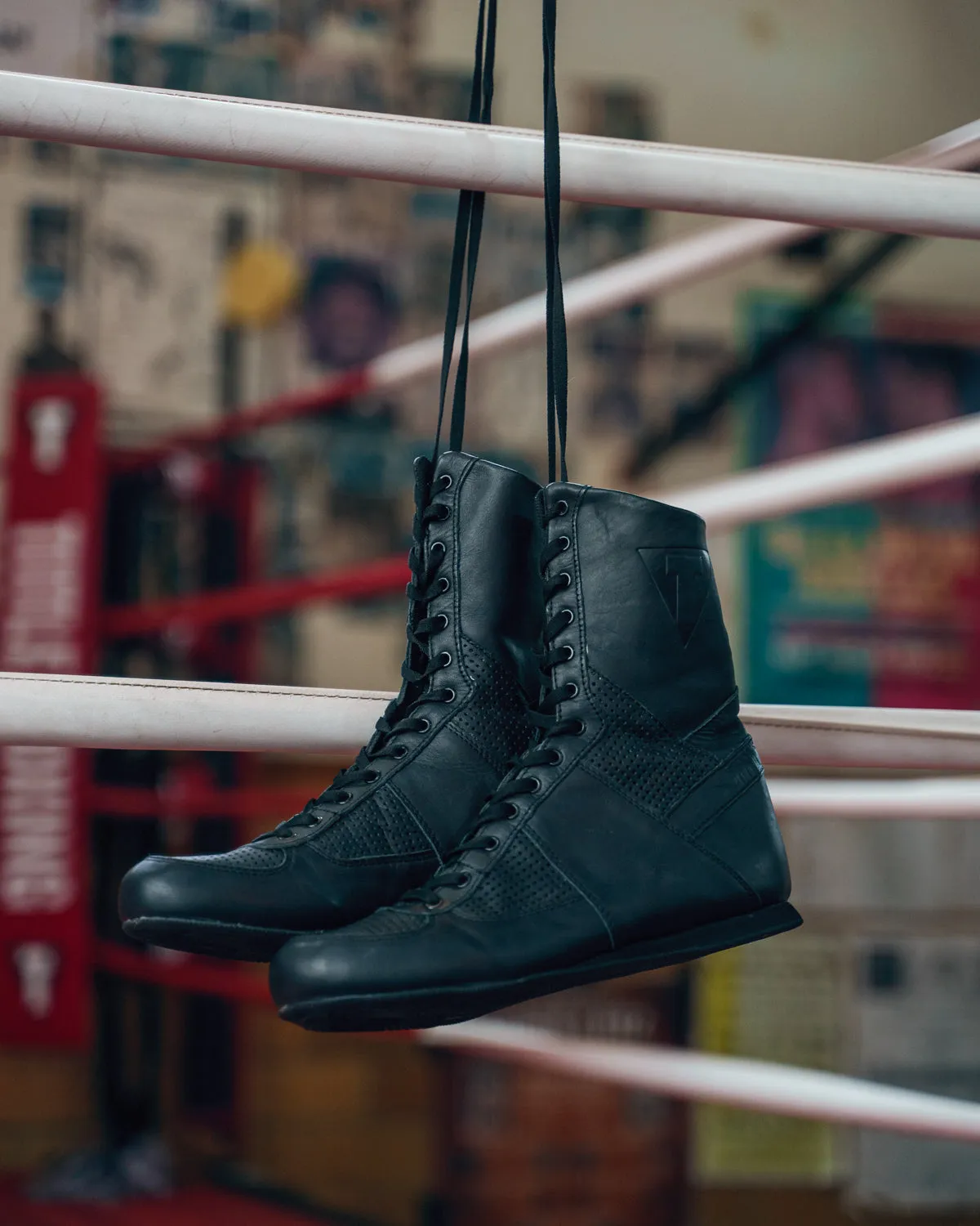 TITLE Boxing High-Top Leather Boxing Shoes