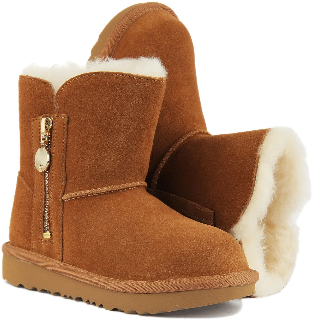 Ugg Australia Bailey Boots In Chestnut For Infants