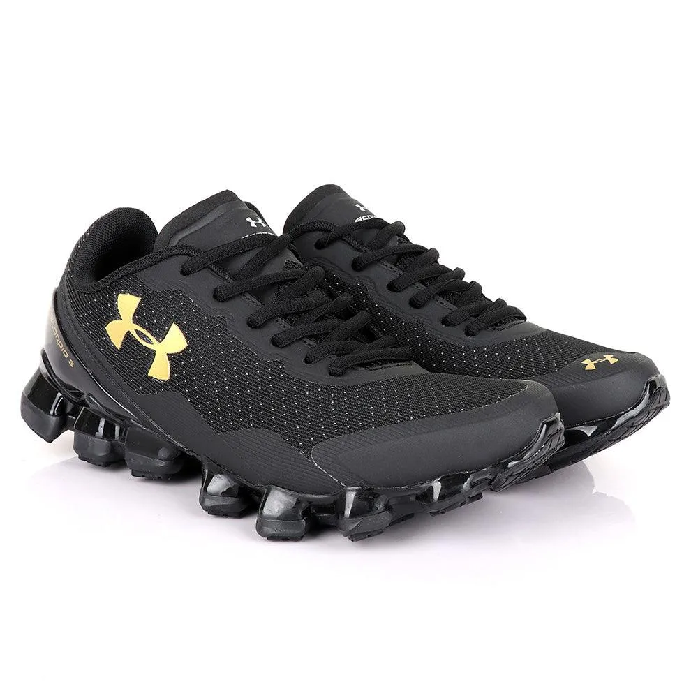 Under Armour Scorpio 3 Black with Gold Crest Sneaker