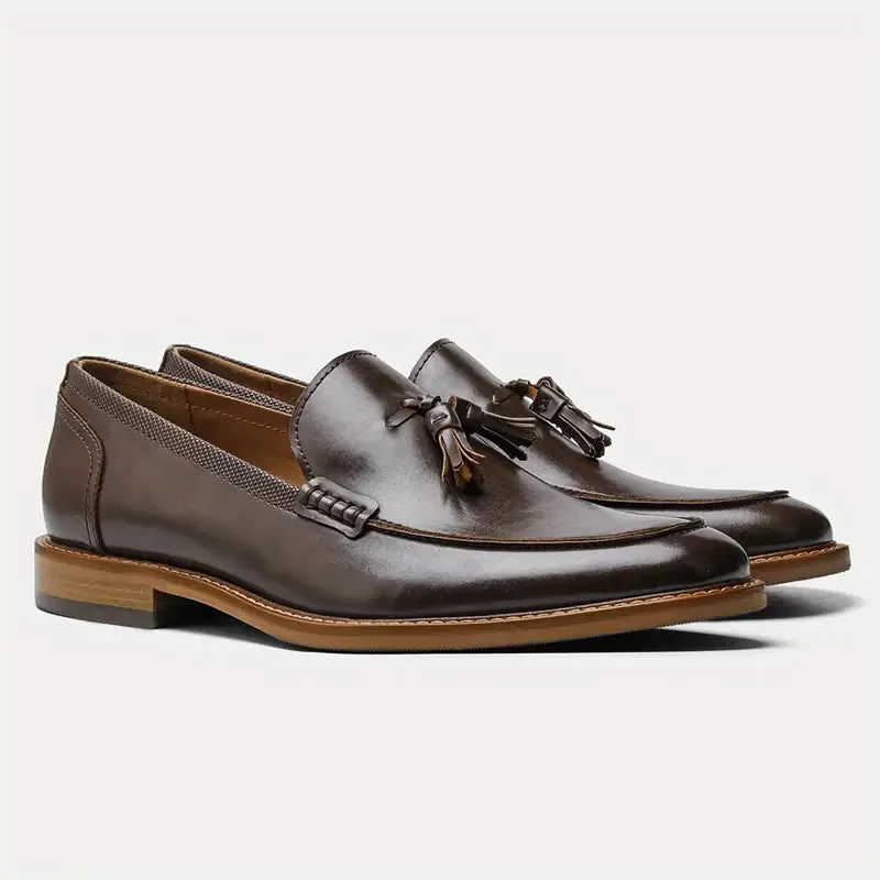 Valentino Genuine Leather Tassel Loafers