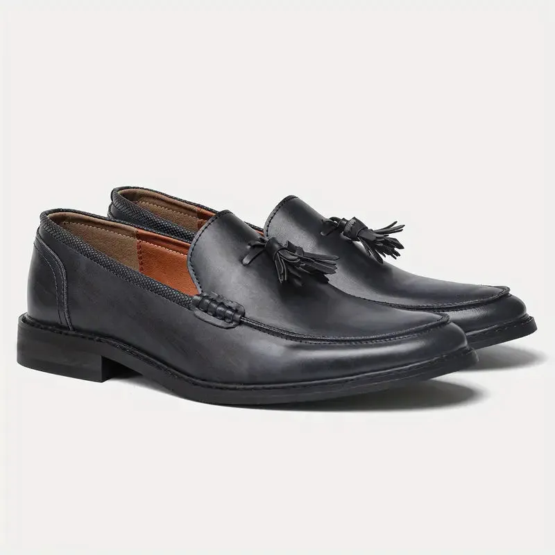 Valentino Genuine Leather Tassel Loafers