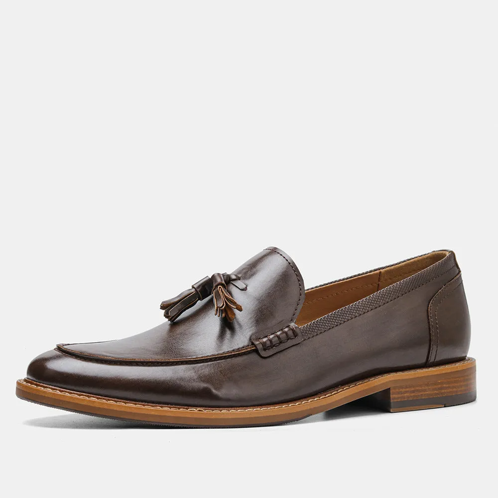 Valentino Genuine Leather Tassel Loafers