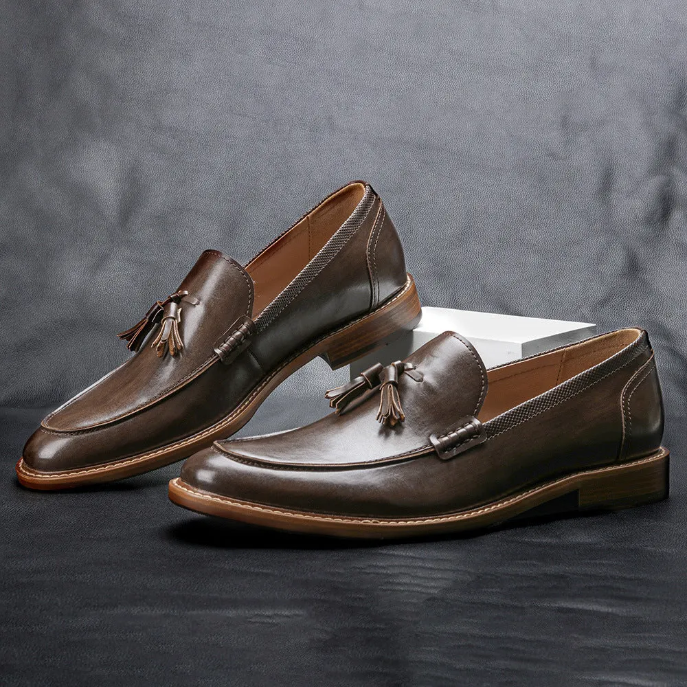 Valentino Genuine Leather Tassel Loafers